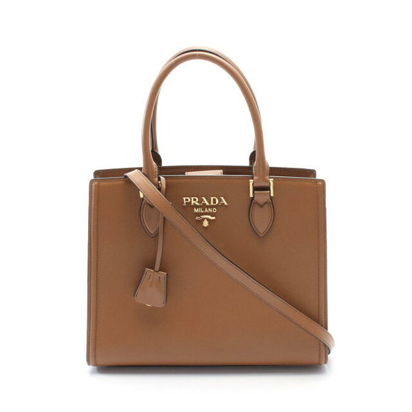 Prada handbag leather brown - Picture 1 of 5